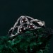 Crimson Trinity: Gothic Garnet Ring