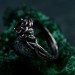 Bloom of Shadows: Gothic Garnet Lotus Ring