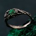 Luxury Emerald Tree-Inspired Wedding Ring – Exquisite Leafy Band