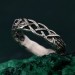 Vintage Style Tree Sapphire Ring – Wide Celtic Wedding Band with Intricate Design, Nature-Inspired Sapphire Ring