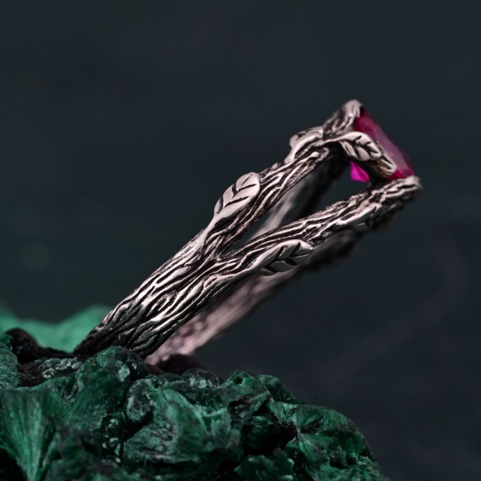 Nature's Touch Silver Branch Ring