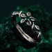 Silver Branch Ring with Emerald: Graceful Nature-Inspired Design