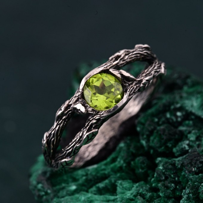 Tree Bark Ring in Silver – Silver Branch Band, Nature's Touch Ring, Silverwood Wrap Ring, Twiggy Silver Ring, Woodland Branch Band