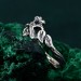 Gothic Witch Rings for All Genders – Unisex Silver Geometric Wedding Ring