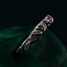London Blue Topaz Silver Ring – Nature-Inspired Jewelry with Fairy Vine & Willow Leaf Design