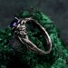 Leaf Embrace Sapphire Ring – Artistic Sterling Silver Botanical Engagement JewelryLeaf Embrace Sapphire Ring – Artistic Sterling Silver Botanical Engagement Jewelry