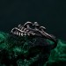 Unique Ring with Mushrooms - Unisex Gothic Wedding Band