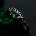 Luxury Emerald Tree-Inspired Wedding Ring – Exquisite Leafy Band
