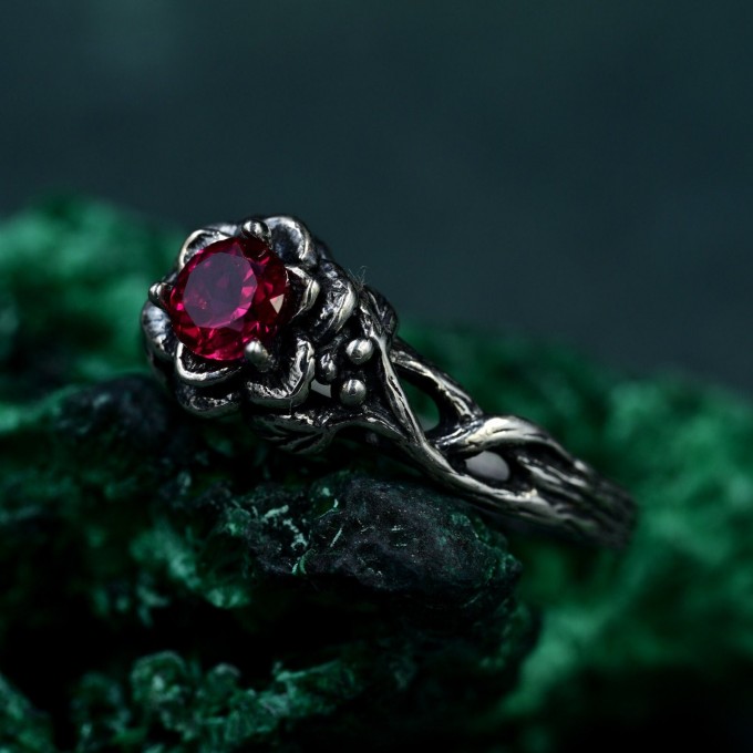 Nature-Inspired Handcrafted Lotus Silver Ring