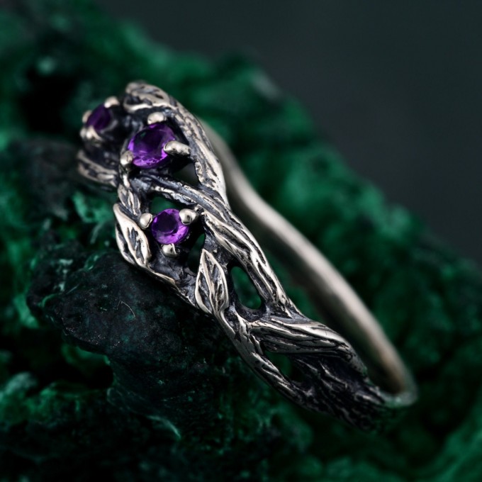 Nature's Embrace Engagement Band with Eternal Tree Branch Design