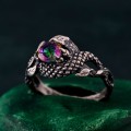 Flamebound Treasure: Gothic Dragon Mystic Stone Ring