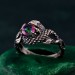 Flamebound Treasure: Gothic Dragon Mystic Stone Ring