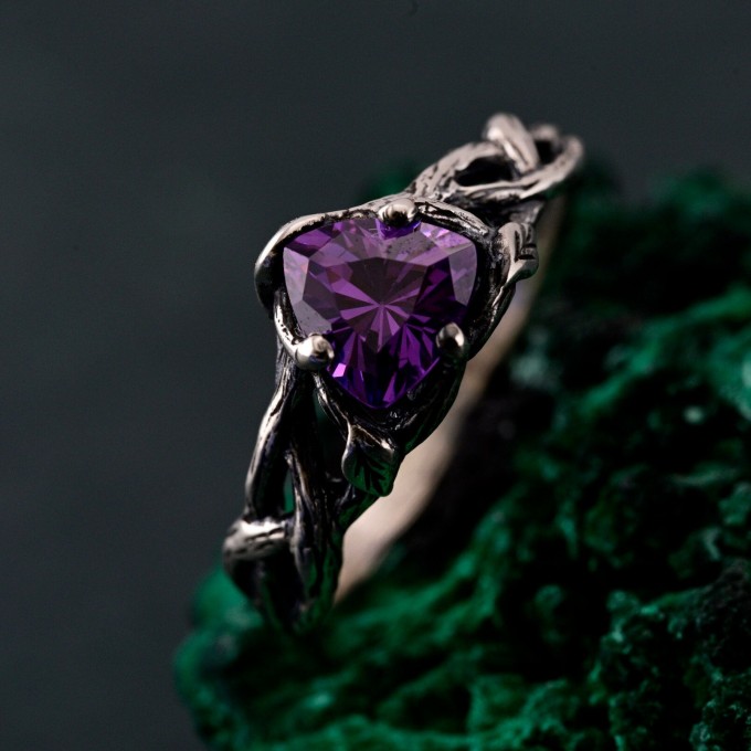 Handmade Topaz Twig Ring – Botanical Nature-Inspired Jewelry