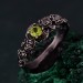 Peridot Blossom Silver Ring