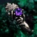 Silver Twig and Ginkgo Biloba Leaf Engagement Ring: Nature-Inspired Elvish Bridal Ring