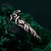 Emerald Blossom Silver Ring with Nature Motif