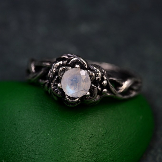 Oxidized Sterling Silver Serenity Ring