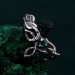 Whispering Leaves: Gothic Emerald Ring