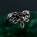 Enchanted Forest Ring - Braided Silver Band for Fantasy Engagement