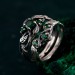Enchanted Woodland Sterling Silver Ring Set with Nature-Inspired Leaf Design