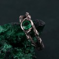 Gothic Noir Silver Band - Shadowed Elegance Nightfall Ring