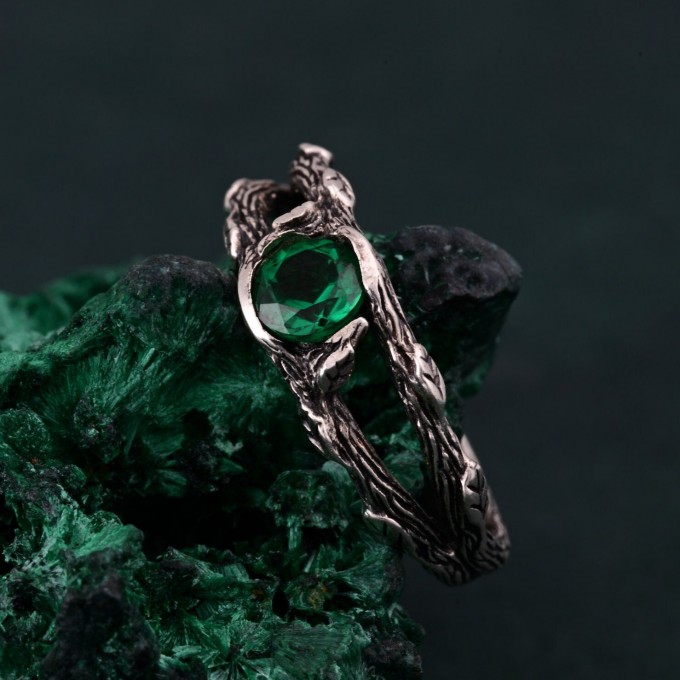 Gothic Noir Silver Band - Shadowed Elegance Nightfall Ring