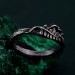 Unique Ring with Mushrooms - Unisex Gothic Wedding Band