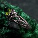 Woodland Lotus Peridot Ring – Sterling Silver Nature-Themed Floral Promise Ring, Unique Jewelry for Women