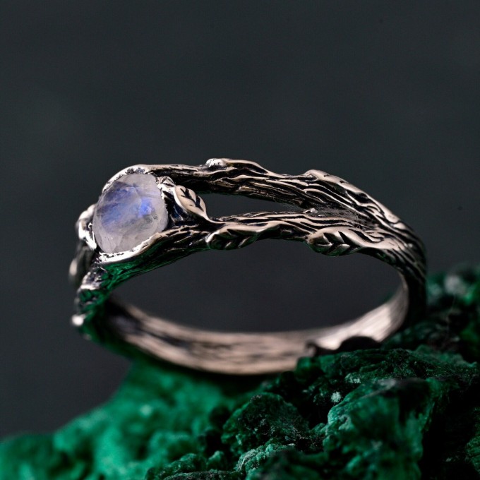 Silver Branch Band: Woodland-Inspired Sylvan Silver Wrap Ring