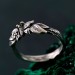 Nature-Inspired Peridot Silver Engagement Ring