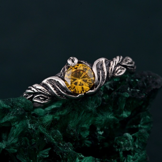 Unique Wood Engagement Ring – Nature's Embrace with Twig of Love Design, Woodland Promise Ring, Rustic Twig Wedding Band