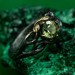 Mystical Forest Ring with Peridot and Leafy Blossom Design