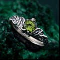 Gothic Elegance Engagement Ring - Nature's Embrace and Woodland Promise Ring