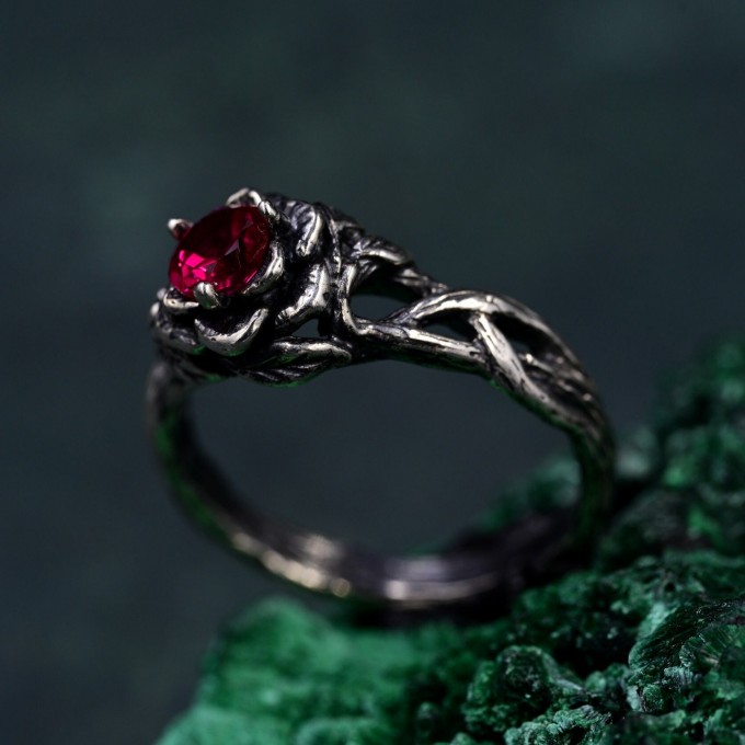 Nature-Inspired Handcrafted Lotus Silver Ring