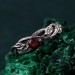 Leafy Twig Ring – Garnet-Embellished Nature-Inspired Jewelry