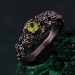 Rose Garden Silver Ring: Elegant Blossoming Rose Twig Design