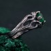 Whispers of the Forest: Gothic Emerald Ring