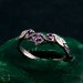 Whispering Vines: Gothic Amethyst Ring