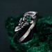 Elegant Silver Butterfly Emerald Ring – Winged Emerald and Silver Grace