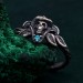 Gothic Skull and Mushroom Ring – Mystic Fungi Skullcap Jewelry