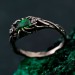 Emerald Elegant Leafy Wedding Band – Luxury Tree-Inspired Design, Exquisite and Unique Wedding Ring