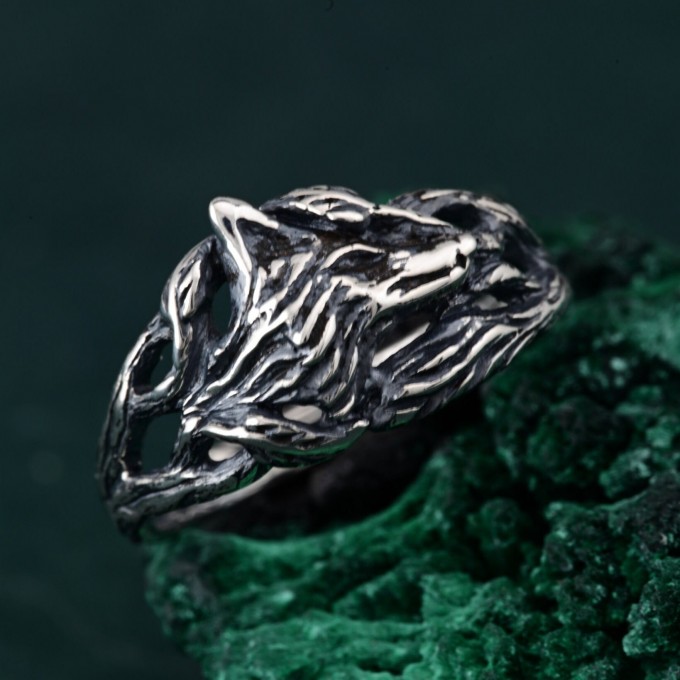 Enchanted Forest Fox Ring - Handcrafted Sterling Silver Statement Ring
