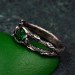 Shadowed Elegance Ring: Gothic Noir Silver Band