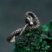 Handcrafted Silver Serpent Gorgon Ring – Unique Gothic Serpentine Symbol of Power