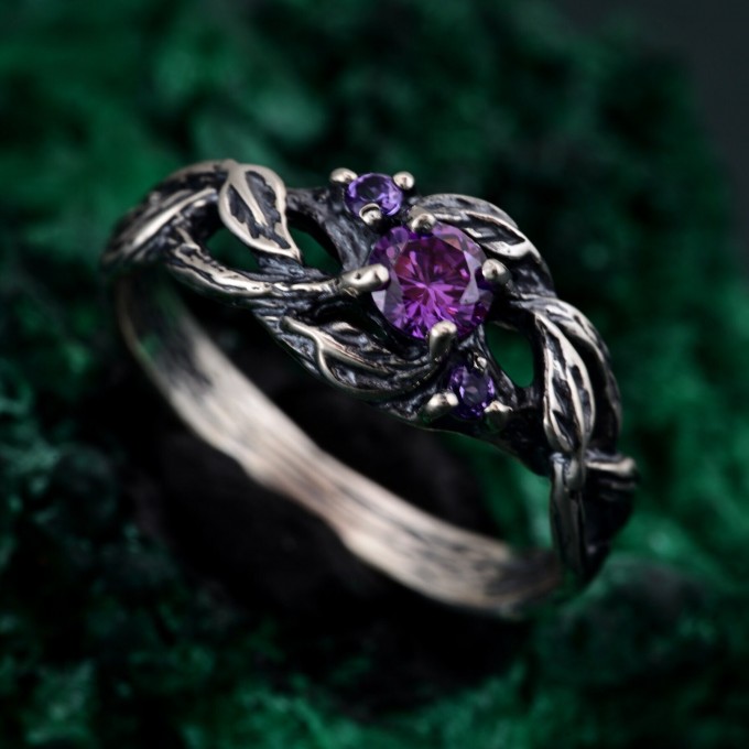 Nature's Finest Silver Leaf Elegance Ring