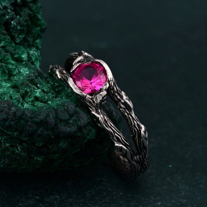 Nature's Touch Silver Branch Ring