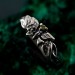 Nature-Inspired Peridot Silver Engagement Ring