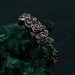 Emerald Blossom Silver Ring – Nature's Elegance with Floral Twig Accent, Dainty Branch Delight Ring Featuring Flower on Silver Twig