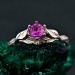 Nature-Inspired Bridal Band with Intricate Botanical Design