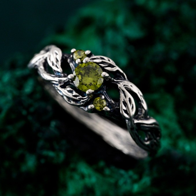 Nature's Finest Silver Leaf Elegance Ring